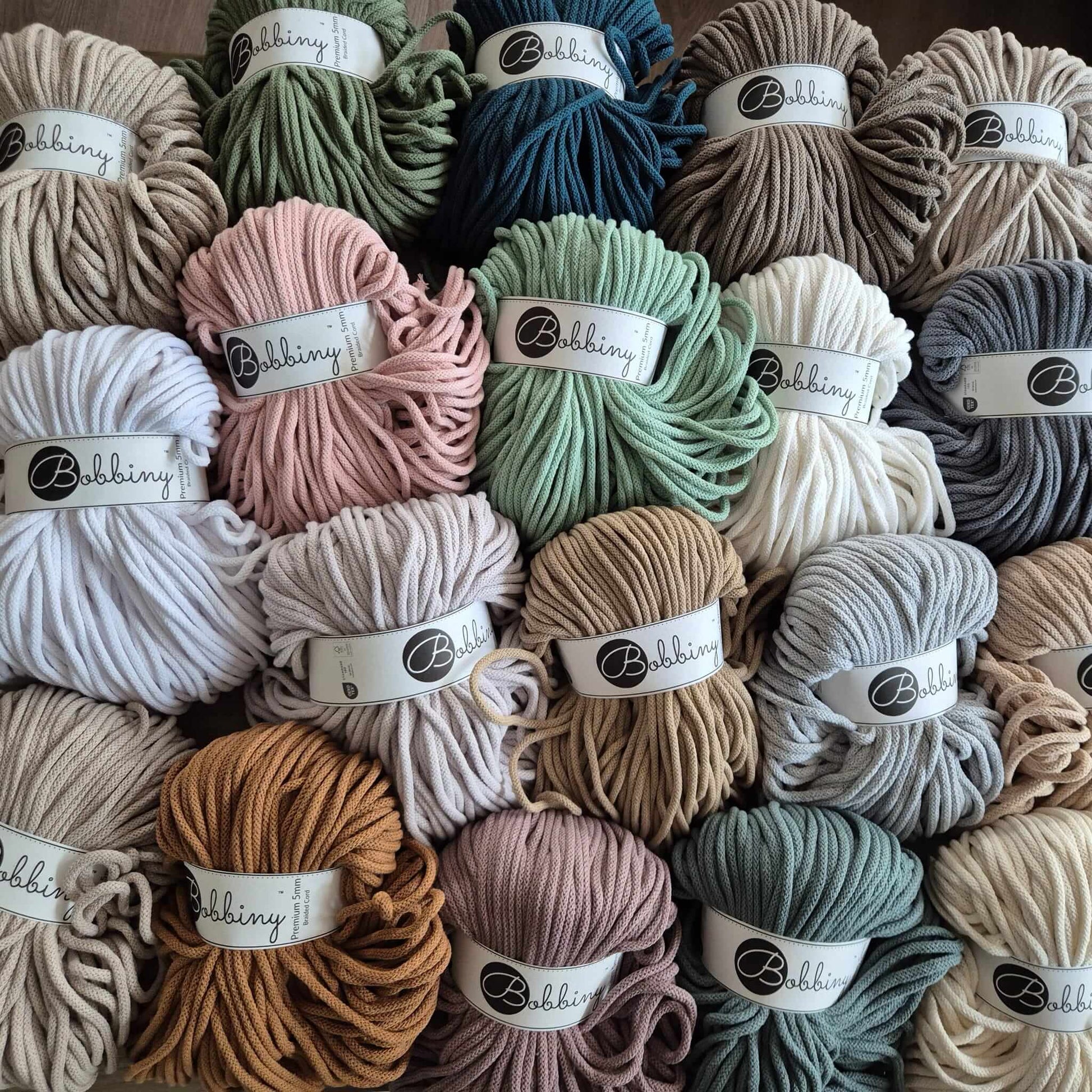 Bobbiny Premium Kordel 5 mm – 100 m aus recycelter Baumwolle - handgemacht von FRANZISWELT - 2024 - 