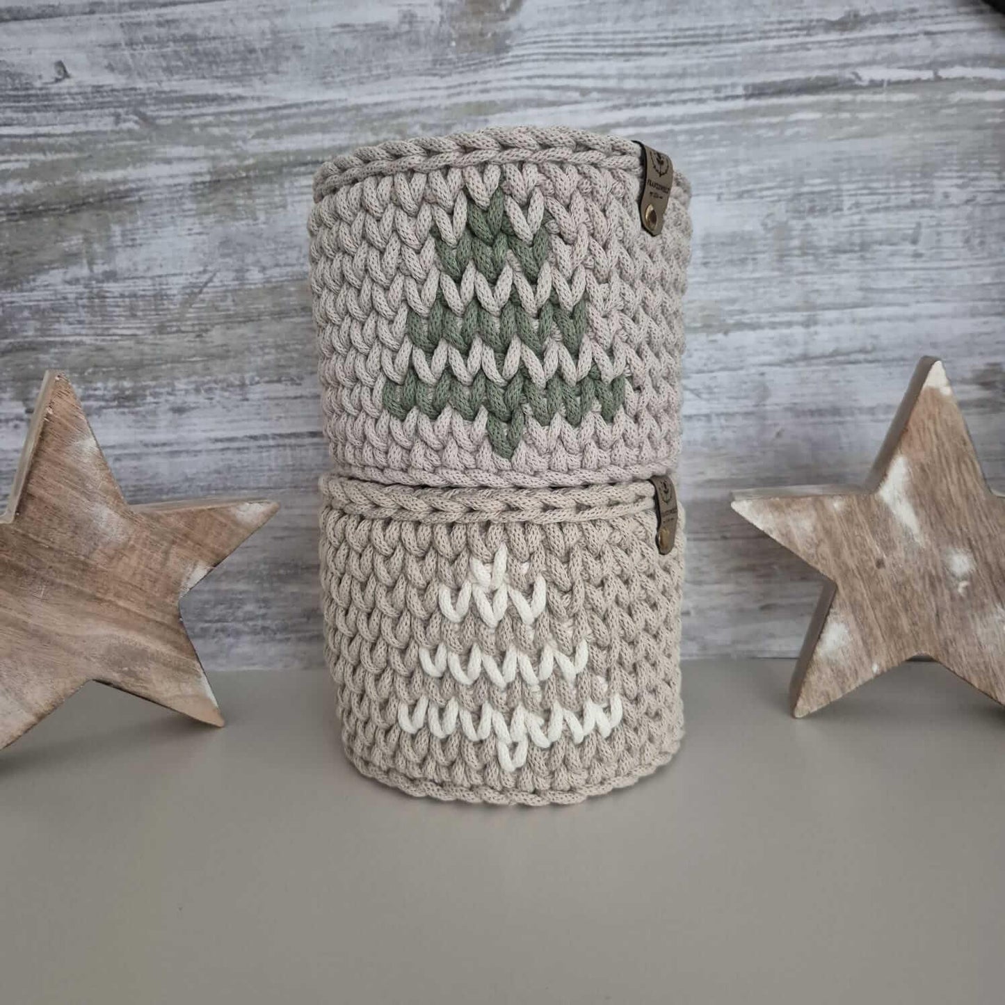 Häkelkorb mit Tannenbaummuster – handgemacht & nachhaltig - FRANZISWELT -2024-