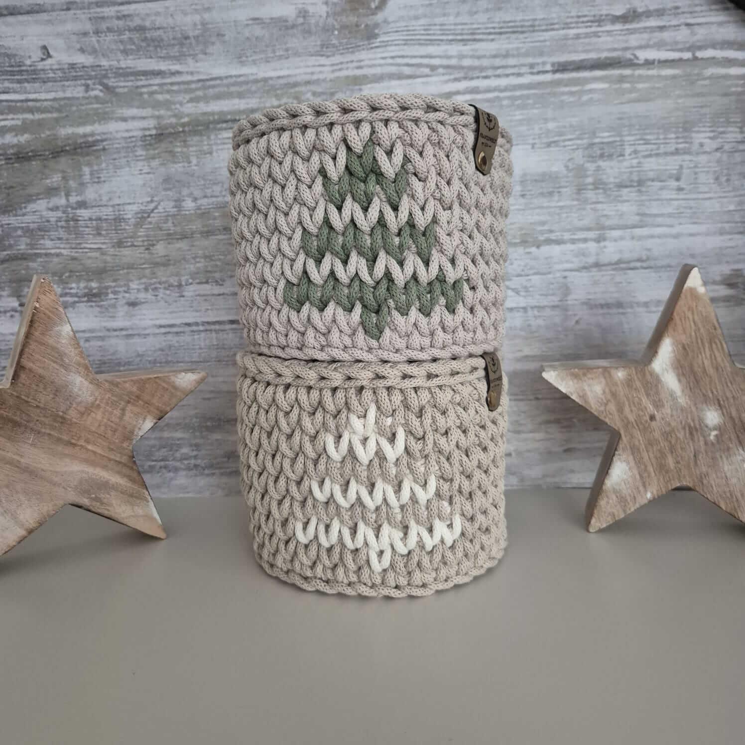 Häkelkorb mit Tannenbaummuster – handgemacht & nachhaltig - FRANZISWELT -2024-