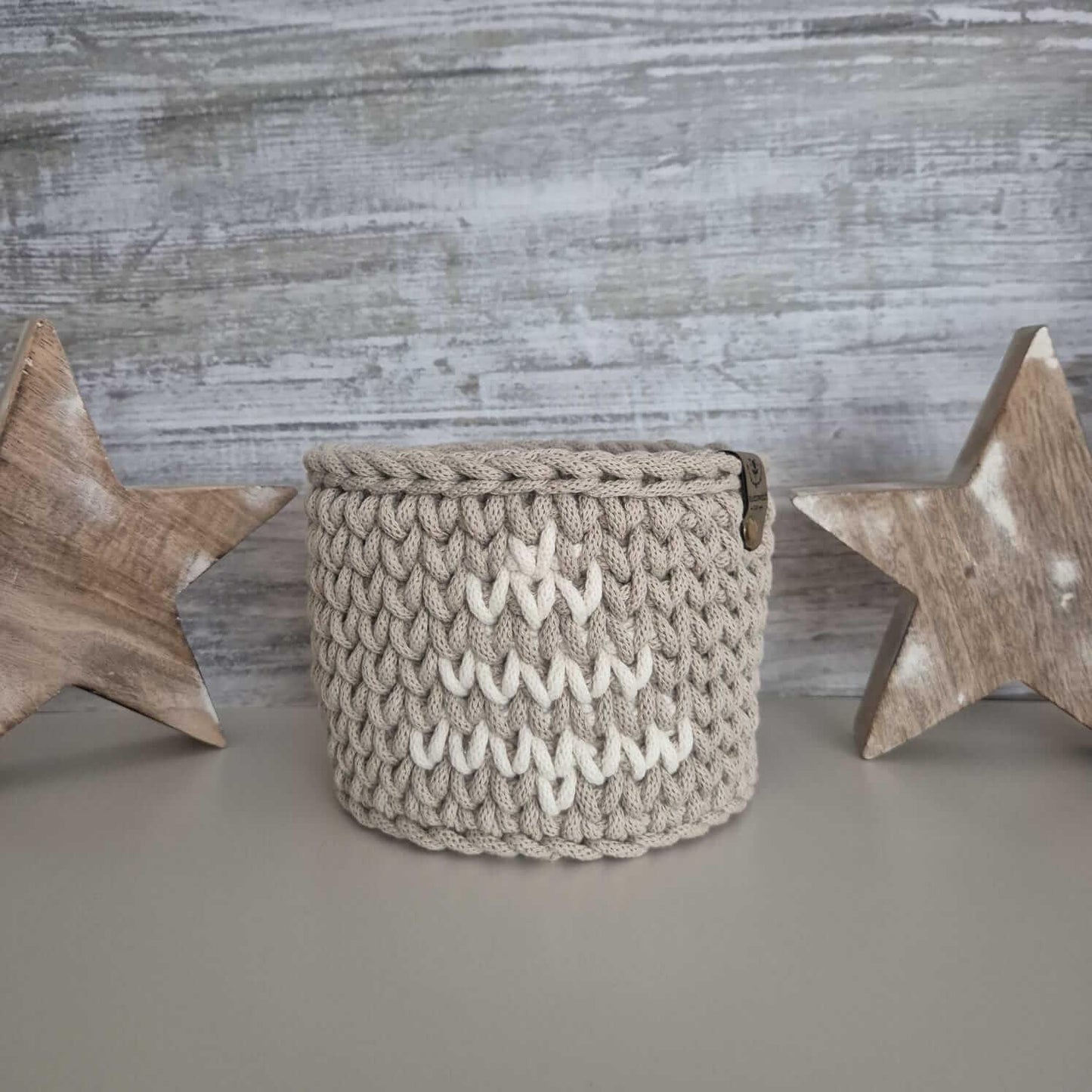 Häkelkorb mit Tannenbaummuster – handgemacht & nachhaltig - FRANZISWELT -2024-