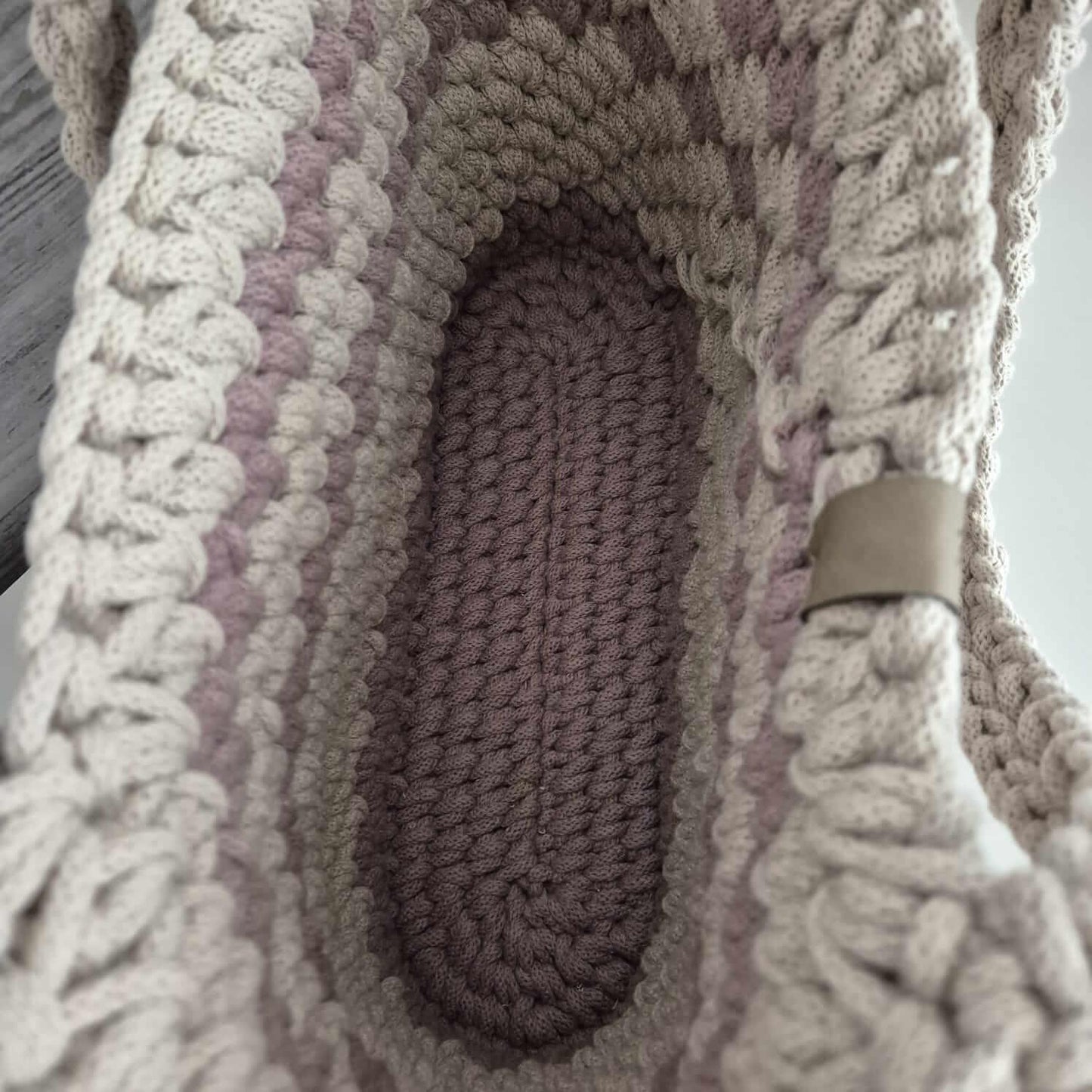 Häkeltasche aus Baumwolle – zweifarbig, handgemacht & nachhaltig - FRANZISWELT -2024-